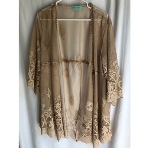 Filly Flair Tan Sheer Cardigan